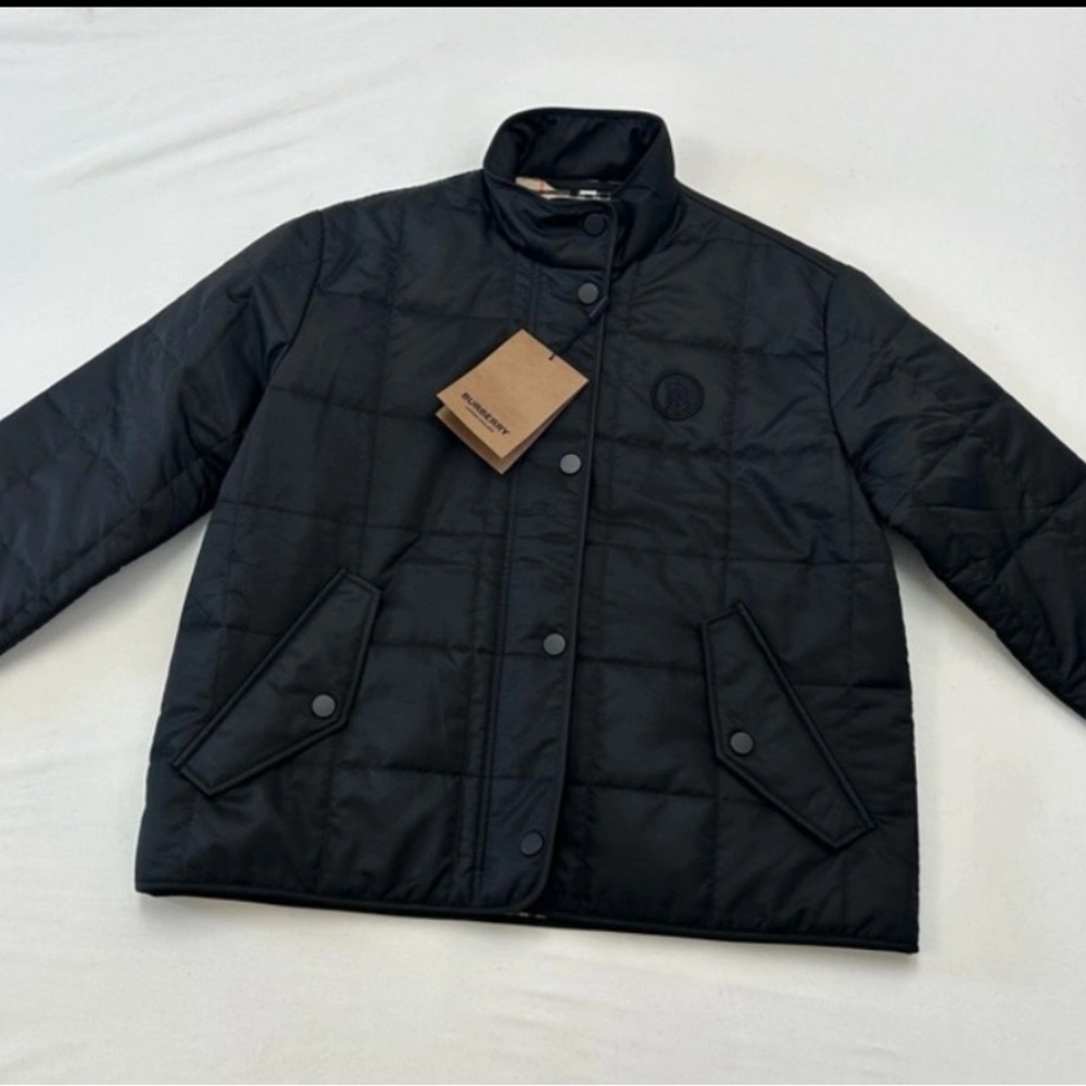 Burberry Black and Tan Plaid Jacket